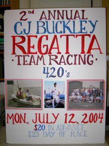 CJ 2nd regatta sign